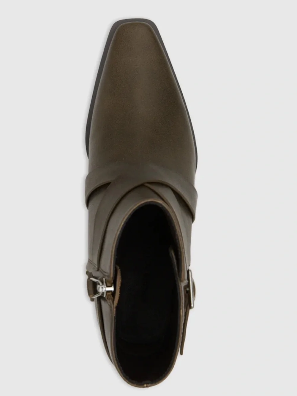 REBECCA MINKOFF Brown Bowery Buckle Ankle Square Pointy Toe Bootie--NEW--7.5